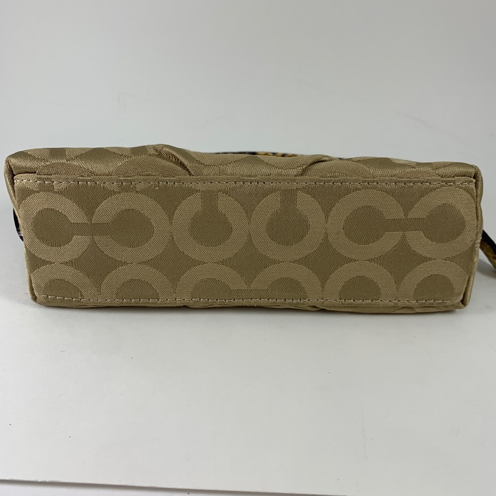 Coach Domed Fabric Makeup Bag with Python Accent - Picture 5 of 12